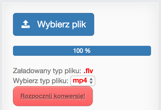 Konwertuj FLV na MP4 online